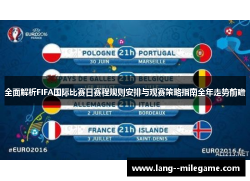 全面解析FIFA国际比赛日赛程规则安排与观赛策略指南全年走势前瞻